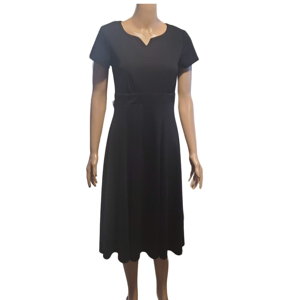 Cousins Concert Attire Size 6 SAVANNAH V-Notch Neck Short Sleeve MIDI Dress